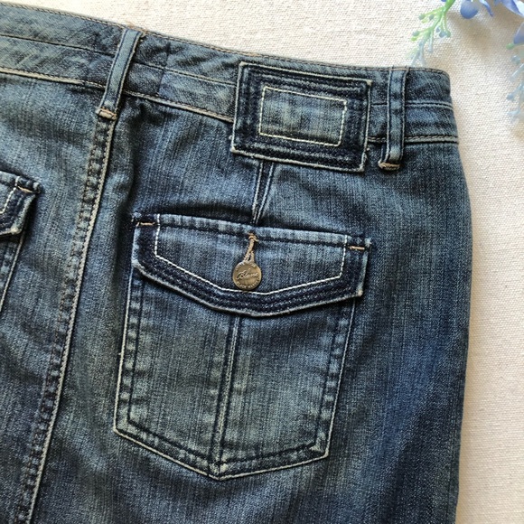 White House Black Market Blanc Denim Skirt - Picture 7 of 10